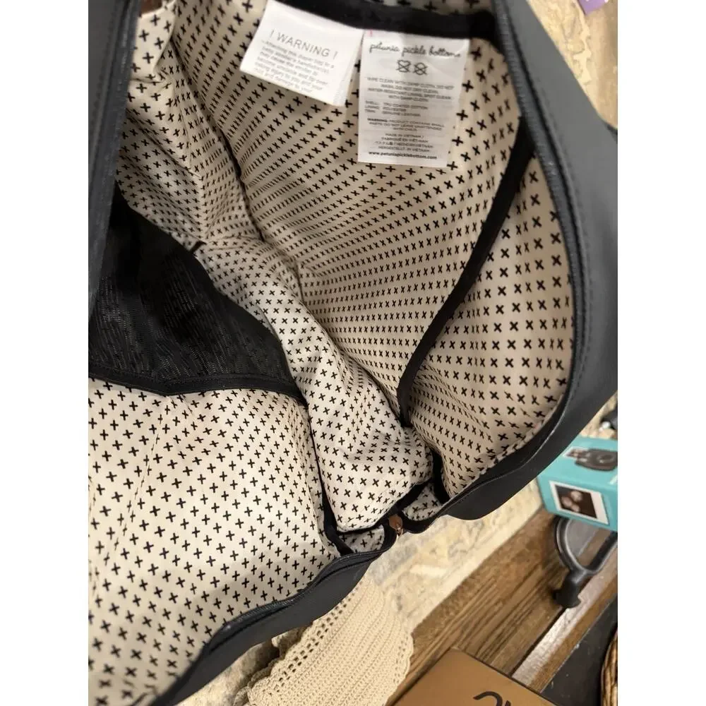 Petunia Pickle Bottom Meta Backpack in Black Matte Canvas Diaper Bag NWT READ